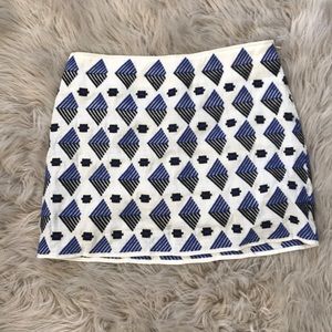 Embroidered mini skirt